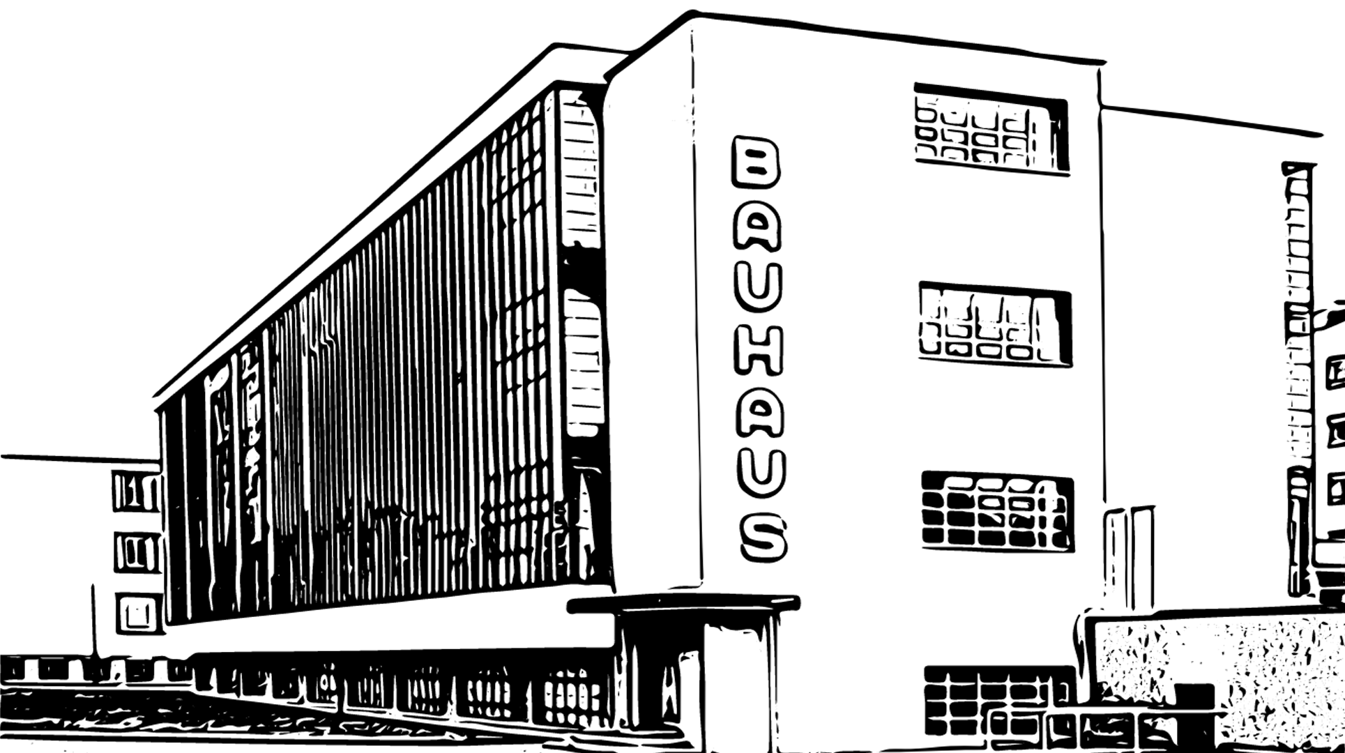 Drawing Sketch Illustration Bauhaus Style Architecture vector de stock  libre de regalías 1586310622  Shutterstock